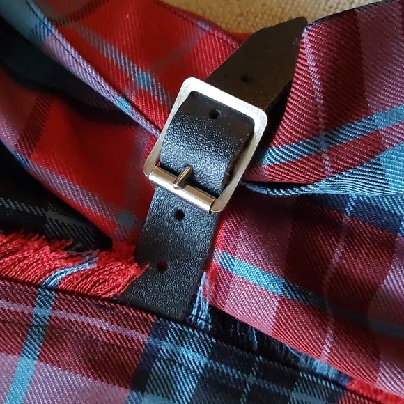 Scottish House Red Blue Tartan Kilt Sz S - Picture 4 of 8